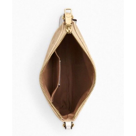 New Coach CS182 Mini Rowan File Bag Logo Signature Light Khaki / Chalk - Picture 3 of 4